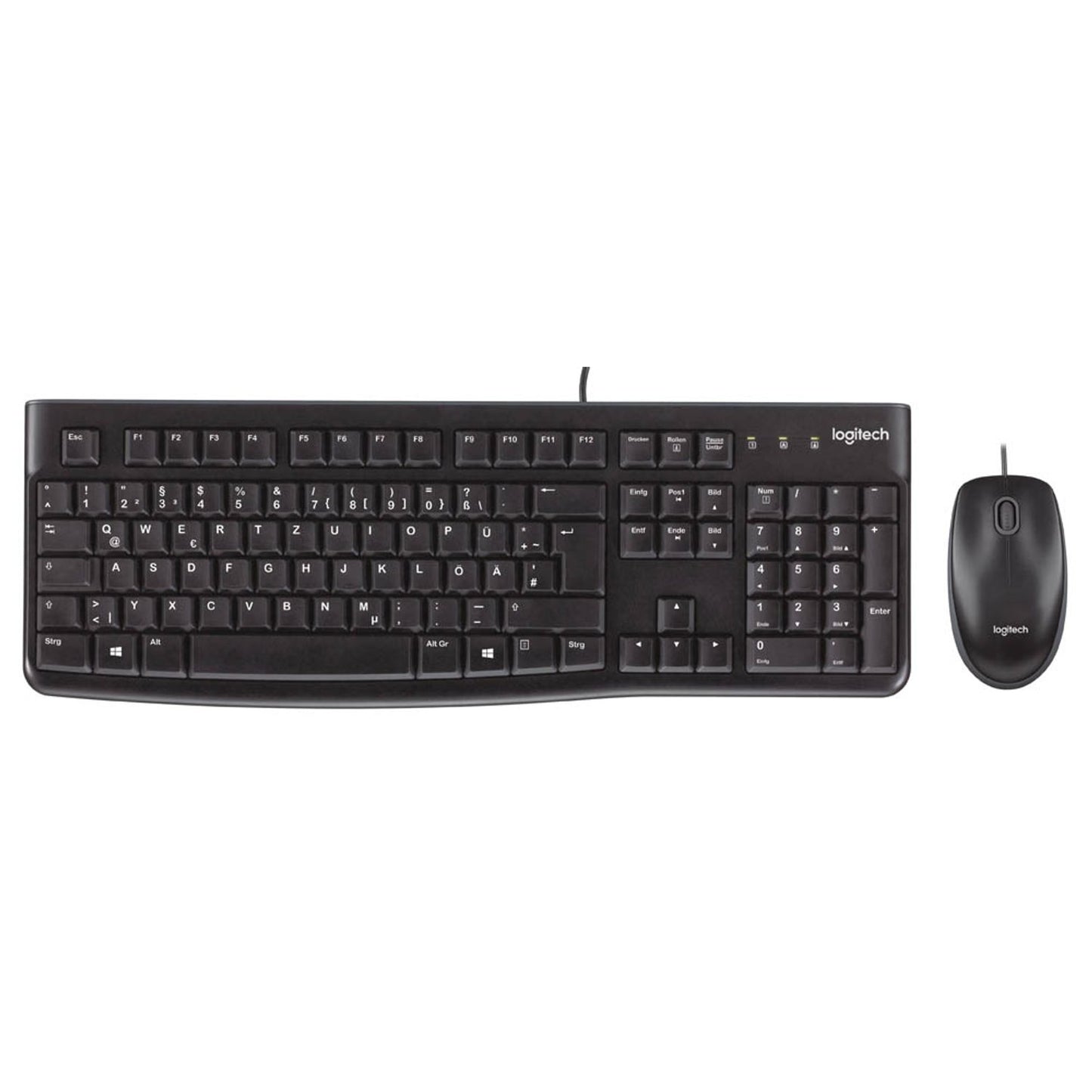 Logitech MK120 Tastatur-Maus-Set kabelgebunden schwarz | 920-002540