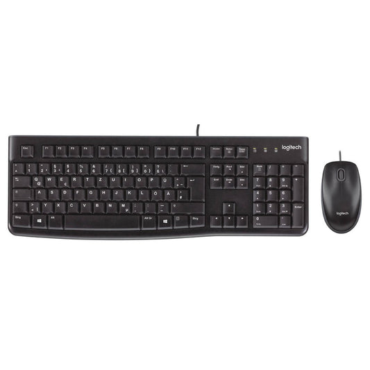 Logitech MK120 Tastatur-Maus-Set kabelgebunden schwarz | 920-002540