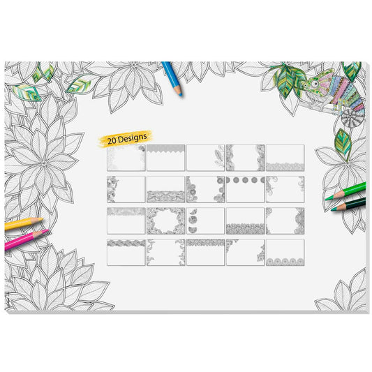 SIGEL Schreibtischunterlage Adult Coloring ohne Kalendarium weiß | HO580