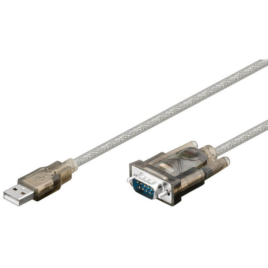 goobay USB 2.0 A/D-SUB Kabel 1,5 m hellgrau | 68875