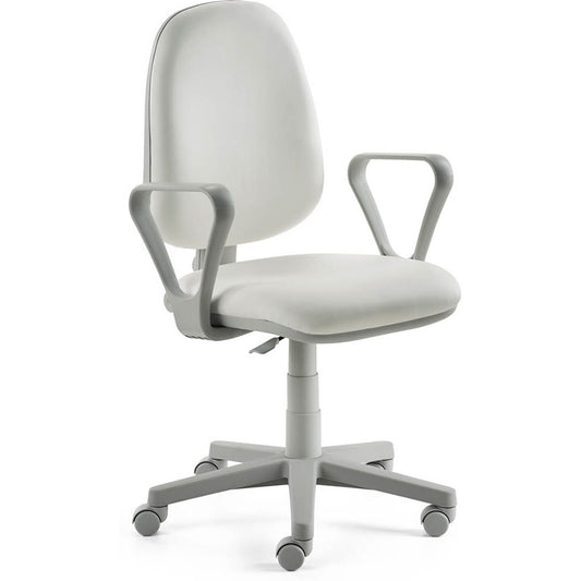 Mayer Bürostuhl myALPHA Kunstleder weiß, Gestell grau | 2211 G A 30 582