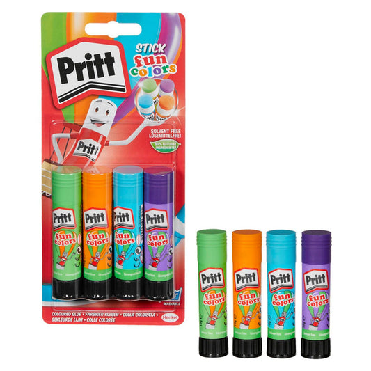 Pritt fun colors Klebestifte 10,0 g | 9H PRRSI | 1 Pack = 4 St.