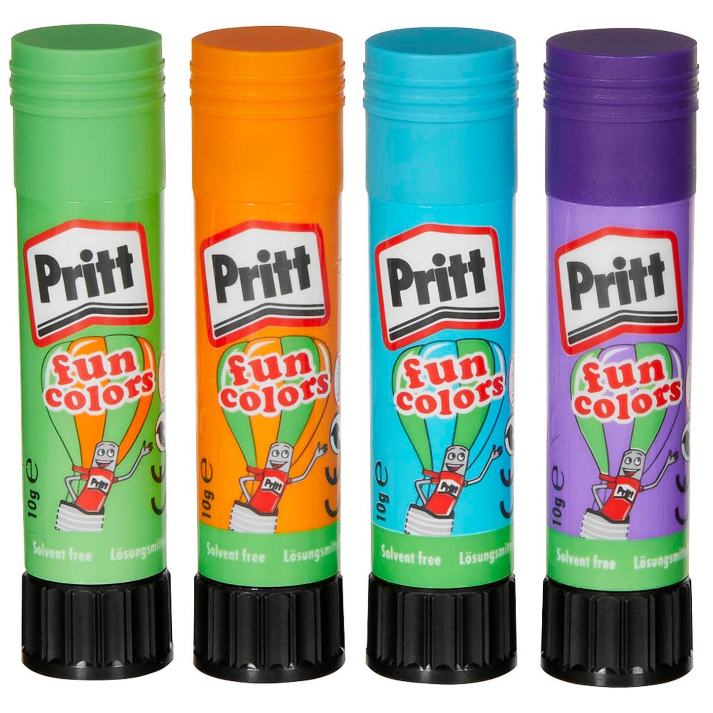 Pritt fun colors Klebestifte 10,0 g | 9H PRRSI | 1 Pack = 4 St.