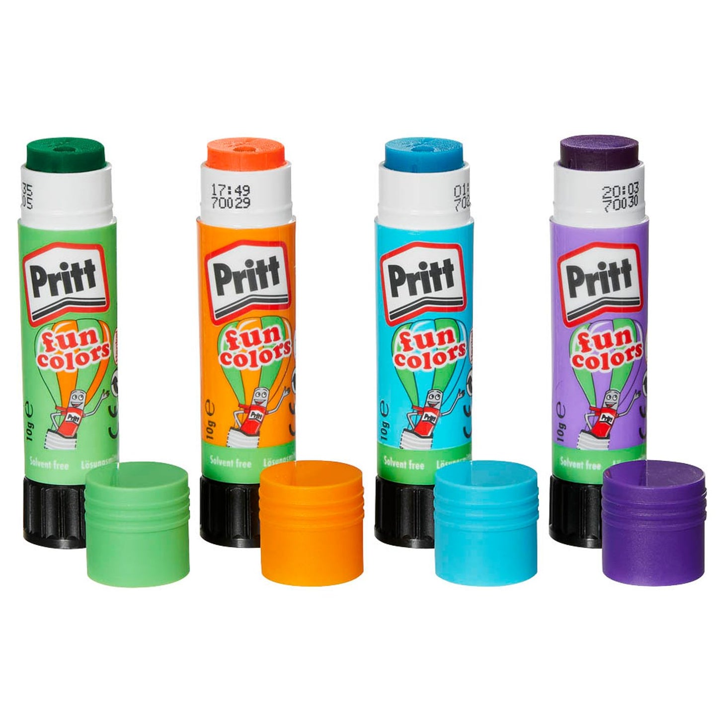Pritt fun colors Klebestifte 10,0 g | 9H PRRSI | 1 Pack = 4 St.