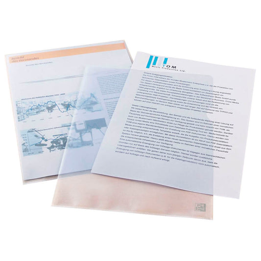 OXFORD Sichthüllen DIN A4 transparent genarbt 0,11 mm | 400005475 | 1 Pack = 100 St.
