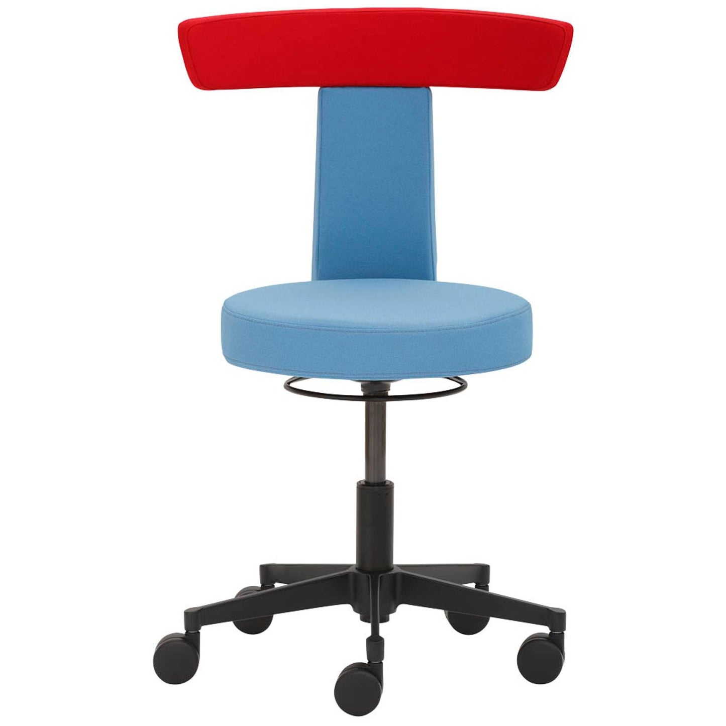 Mayer Arbeitshocker myDUO hellblau, rot | 1262 kGas 622
