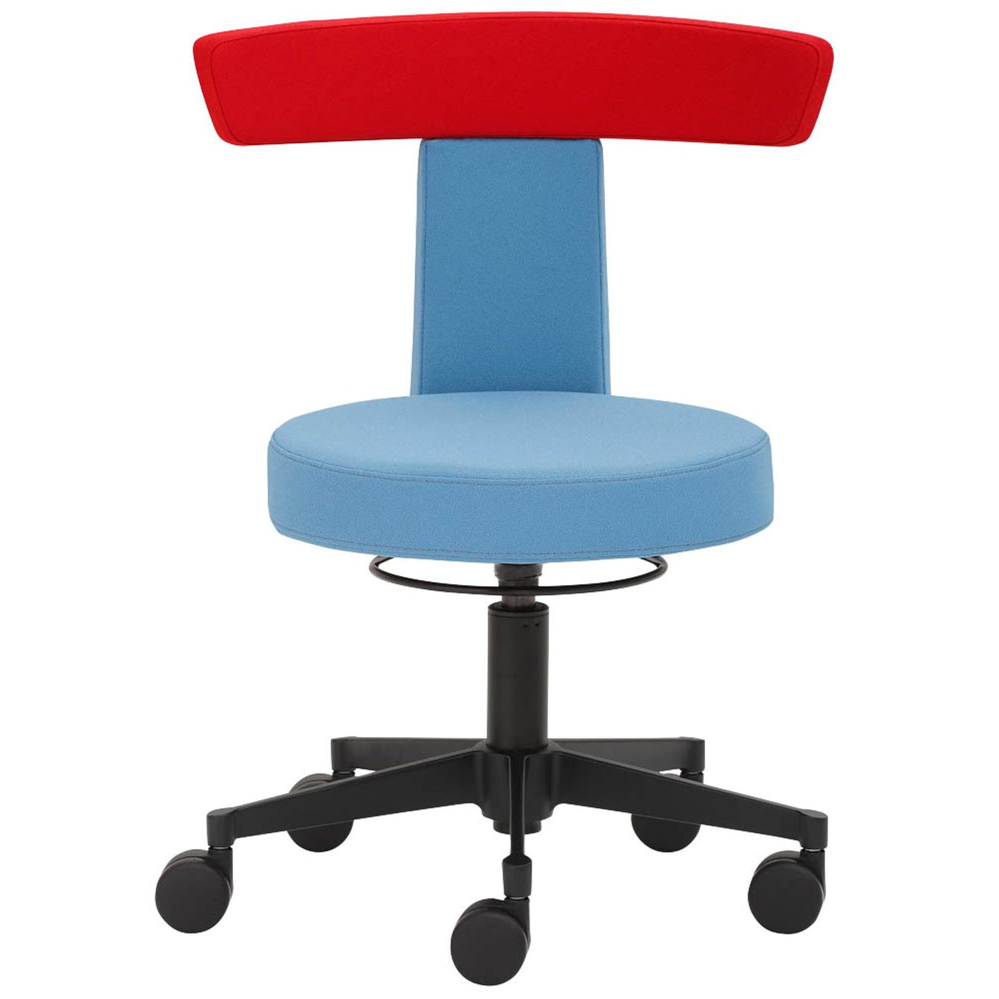 Mayer Arbeitshocker myDUO hellblau, rot | 1262 kGas 622