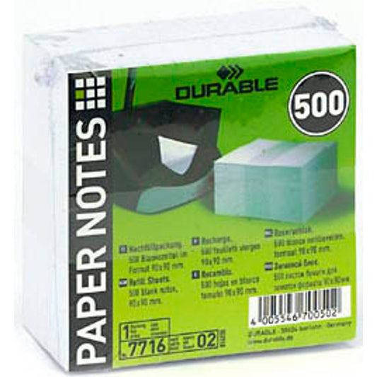 DURABLE Notizzettel lose weiß 9,0 x 9,0 cm, ca | 771602