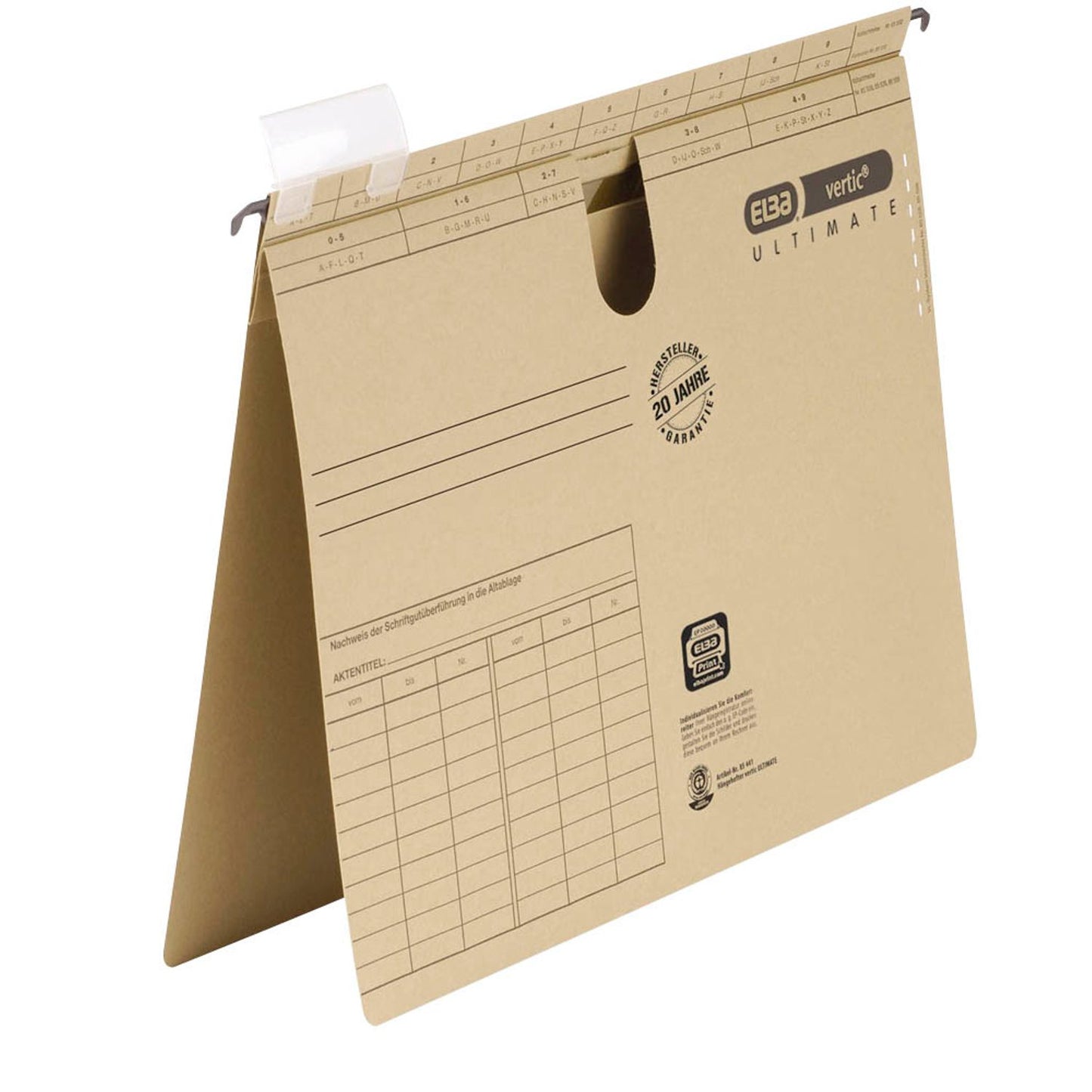 ELBA Hängehefter vertic ULTIMATE Karton naturbraun 1 x kaufmännische Heftung | 100081039 | 1 Pack = 50 St.