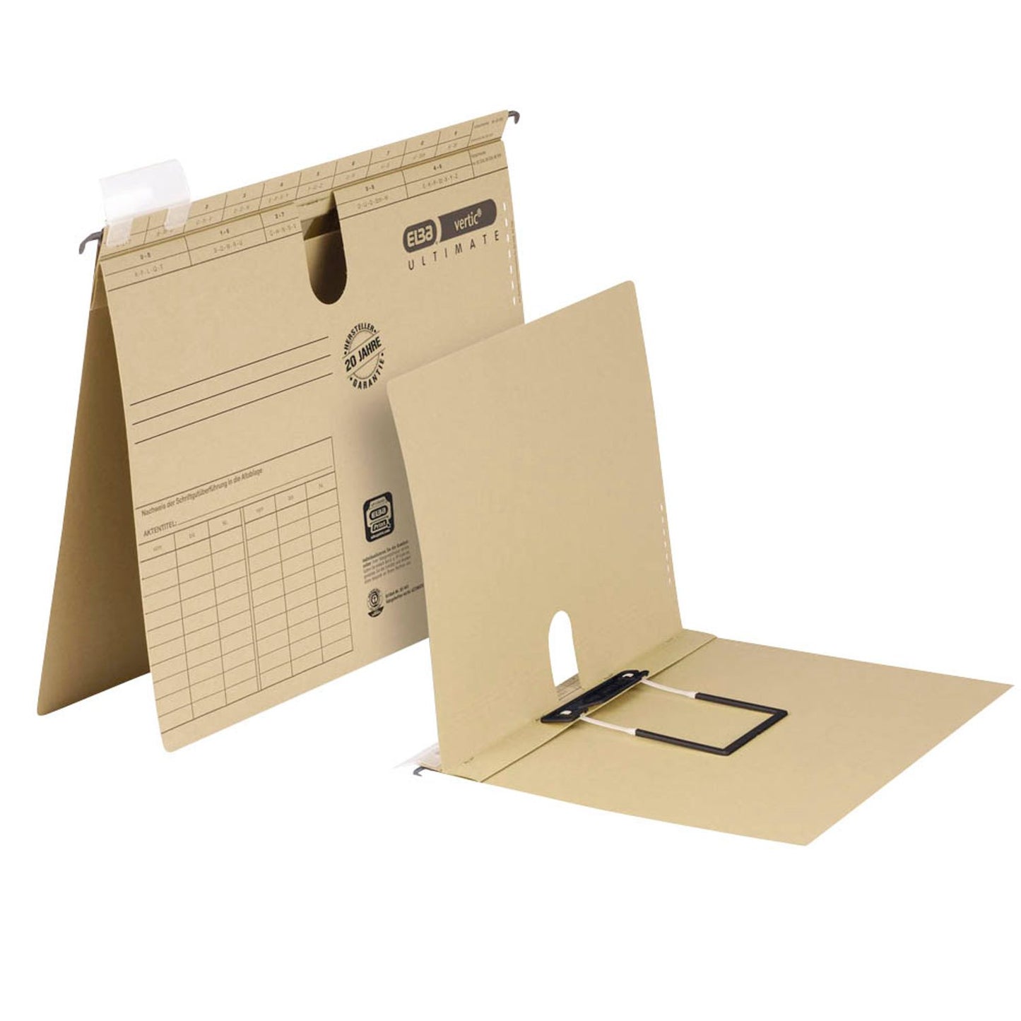 ELBA Hängehefter vertic ULTIMATE Karton naturbraun 1 x kaufmännische BZ-Heftung | 100552065 | 1 Pack = 25 St.
