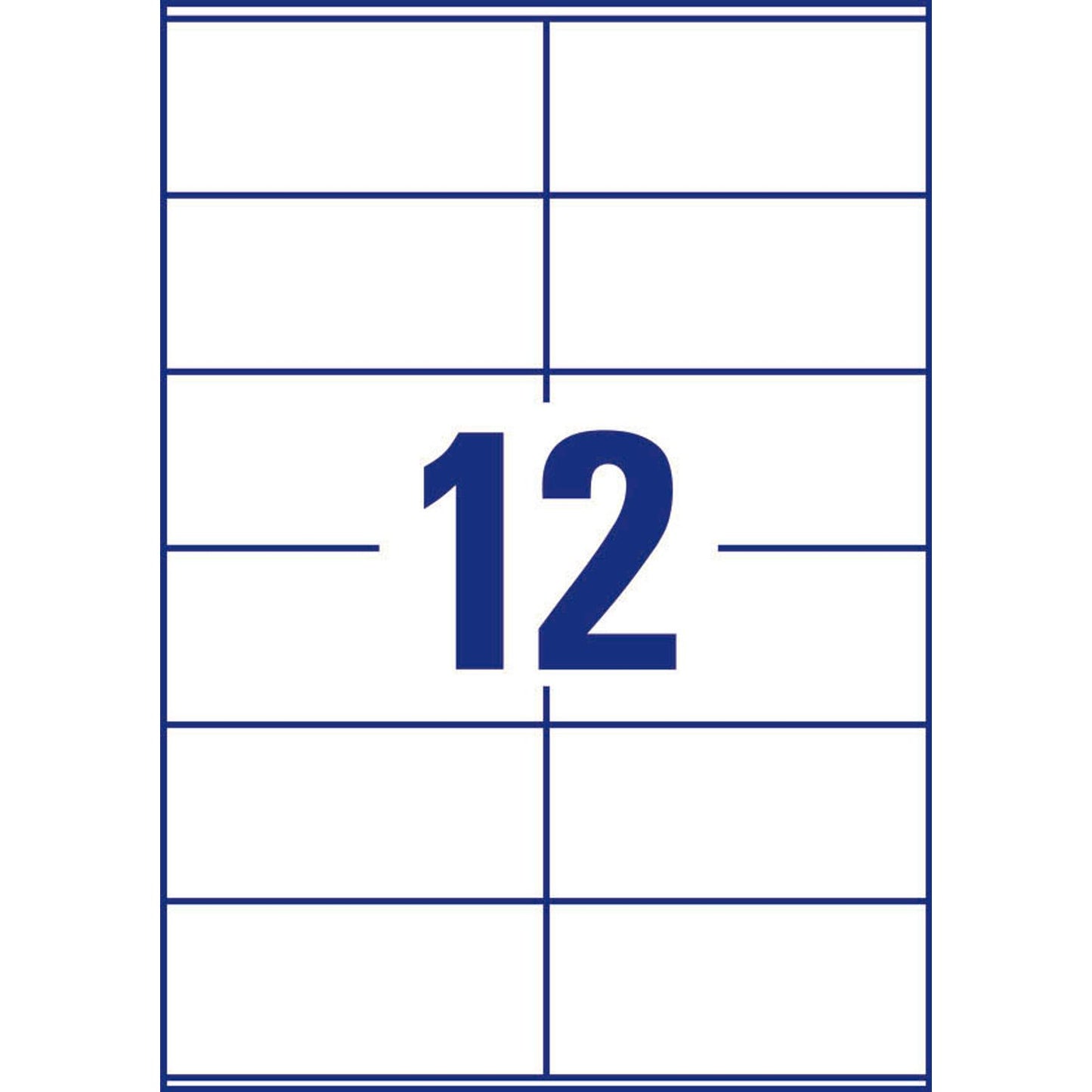 AVERY Zweckform Etiketten weiß 105,0 x 48,0 mm | 3424-200 | 1 Pack = 220 Blatt