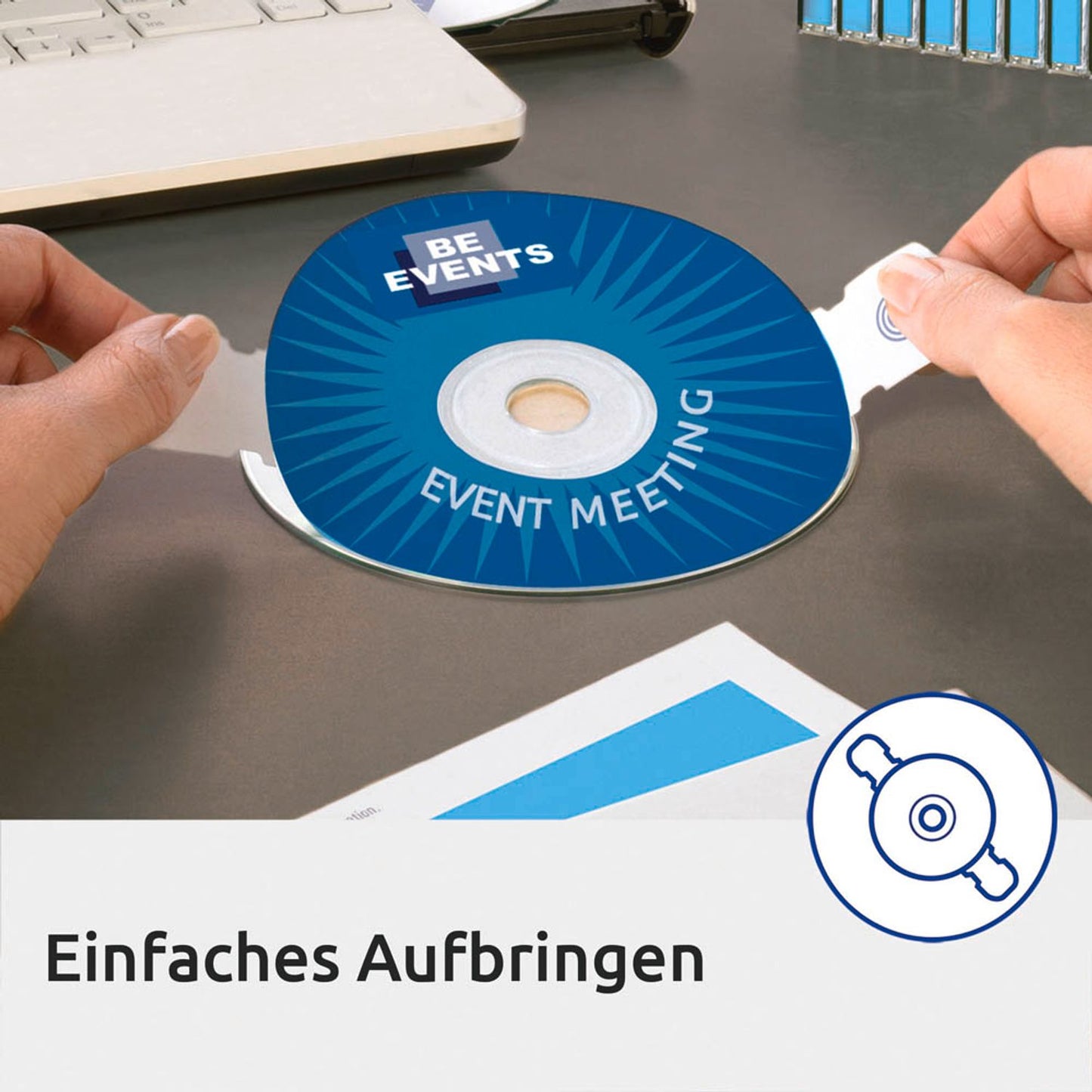 AVERY Zweckform CD-Etiketten weiß | L7676-25 | 1 Pack = 50 Etiketten