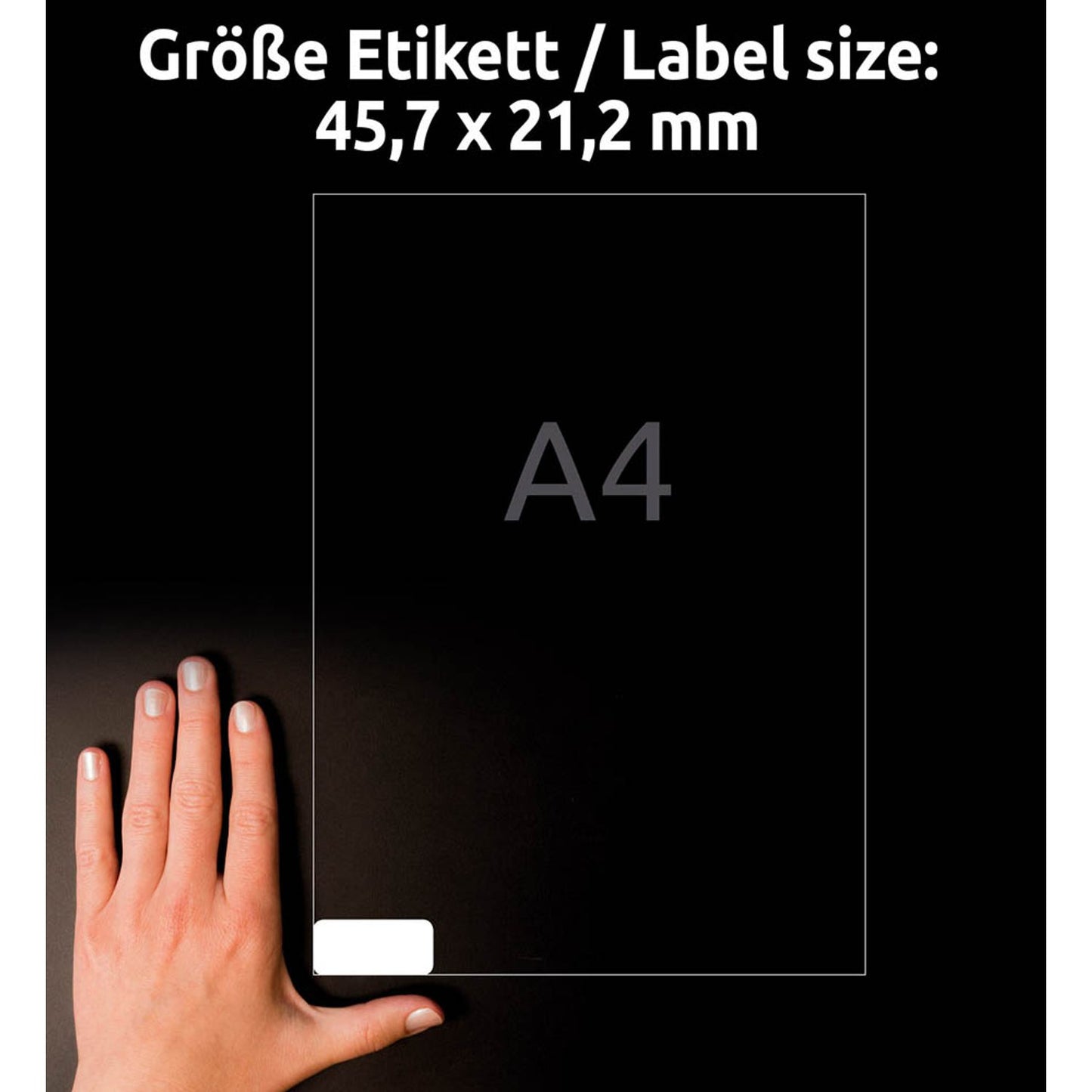 AVERY Zweckform Adressetiketten weiß 45,7 x 21,2 mm | L7636-25 | 1 Pack = 25 Blatt