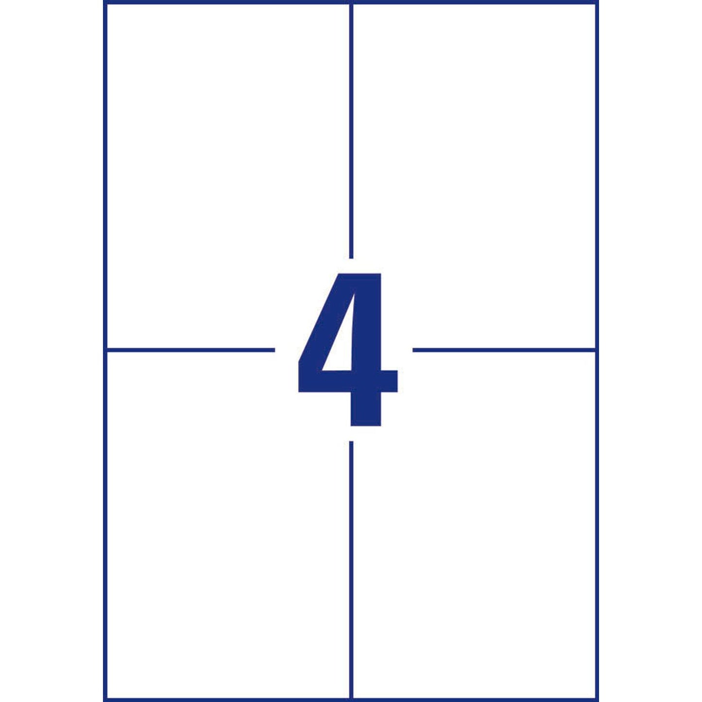 AVERY Zweckform Etiketten weiß 105,0 x 148,0 mm | 3483-200 | 1 Pack = 220 Blatt
