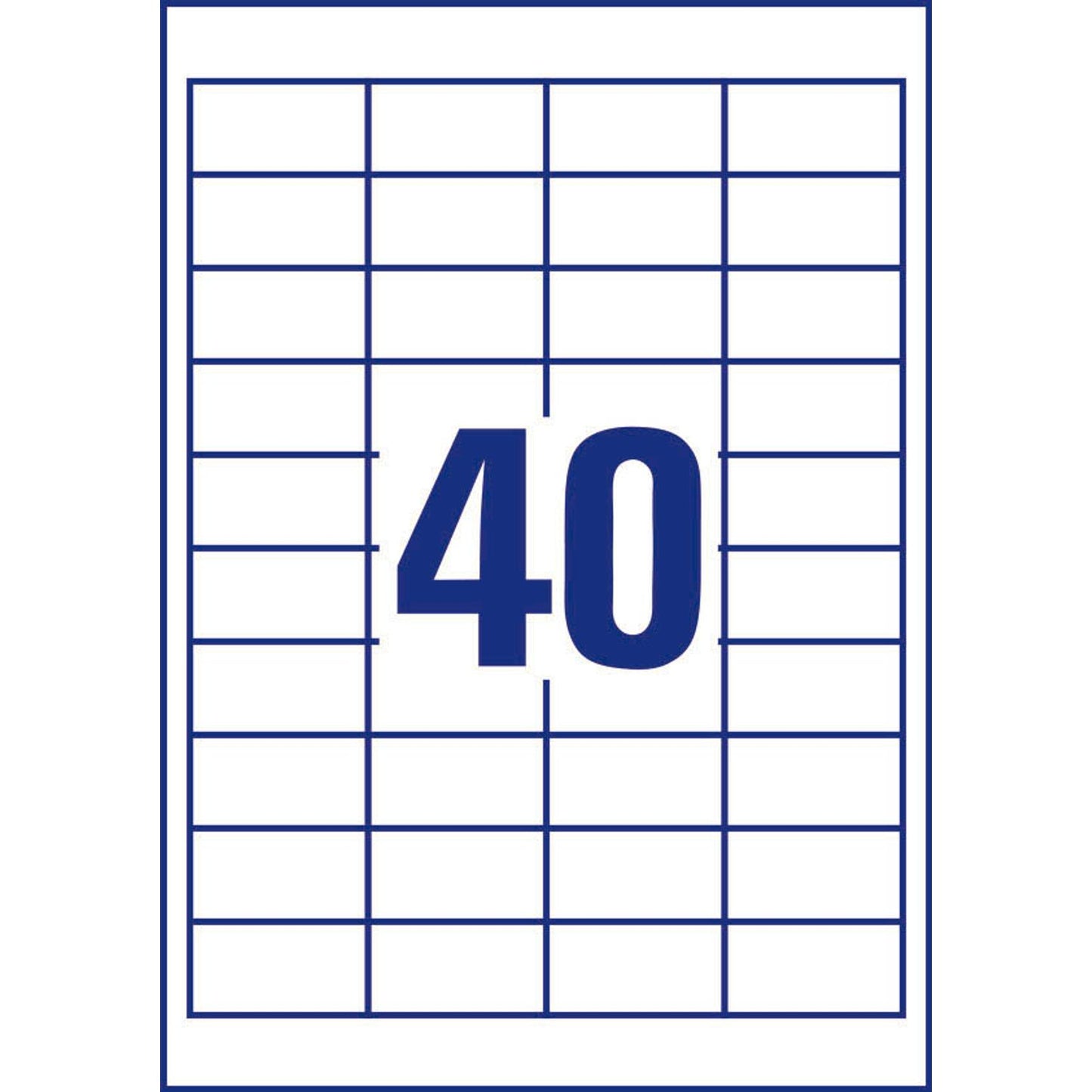 AVERY Zweckform Etiketten weiß 48,5 x 25,4 mm | 3657-200 | 1 Pack = 220 Blatt