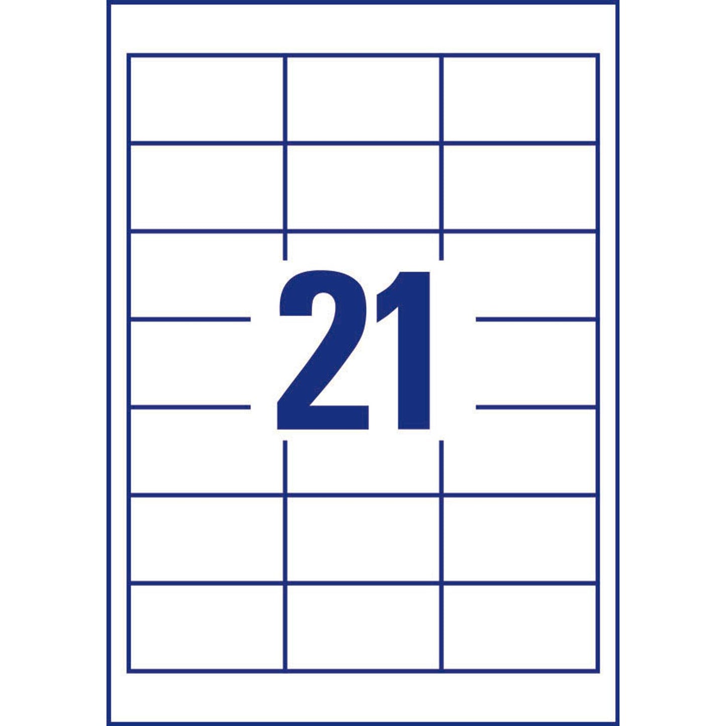 AVERY Zweckform Etiketten weiß 64,0 x 36,0 mm | 6170 | 1 Pack = 30 Blatt