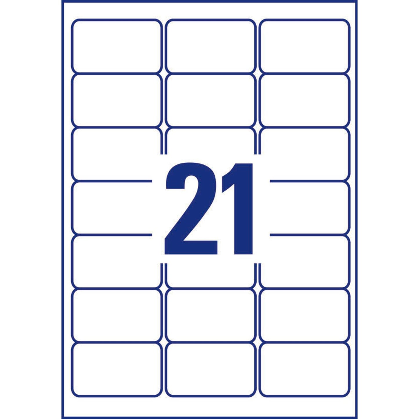 AVERY Zweckform Folien-Adressetiketten transparent 63,5 x 38,1 mm | J8560-25 | 1 Pack = 25 Blatt