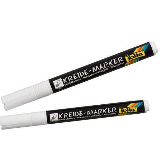 folia Kreidemarker-Set weiß 1,0 - 5,0 mm | 390200 | 1 Pack = 2 St.