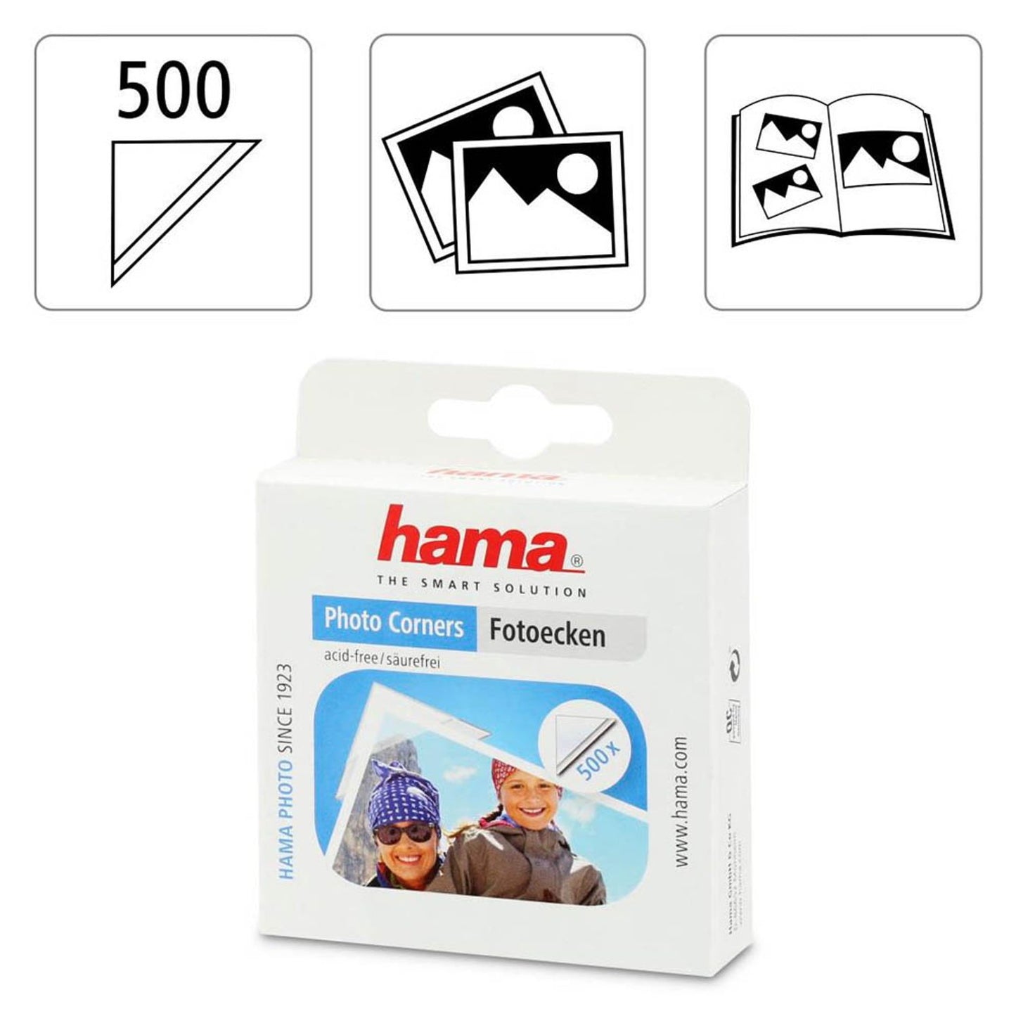 hama Fotoecken 10,0 mm | 7107 | 1 Pack = 500 St.