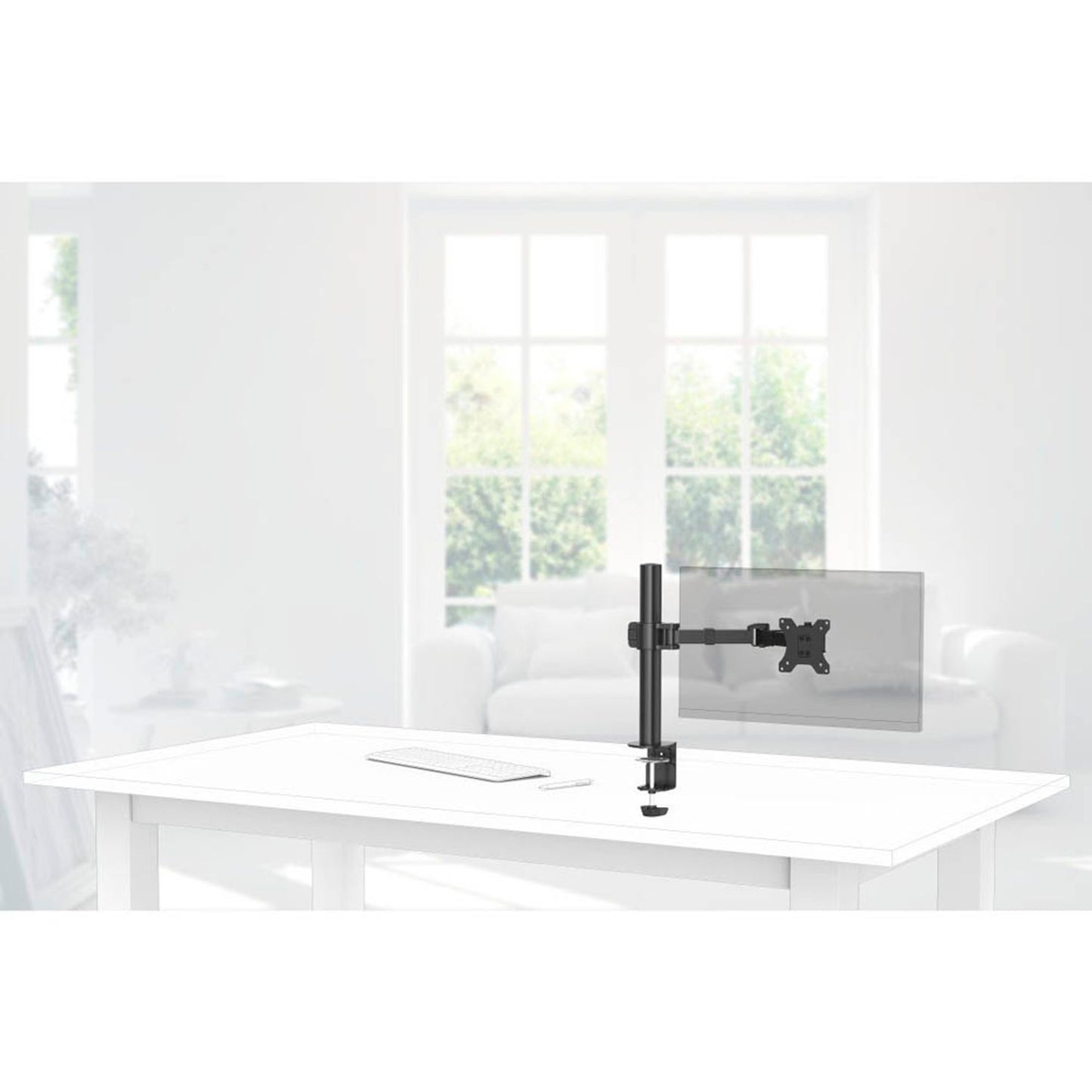 hama Monitor-Halterung FULLMOTION 00 schwarz für 1 Monitor, Tischklemme | 118493