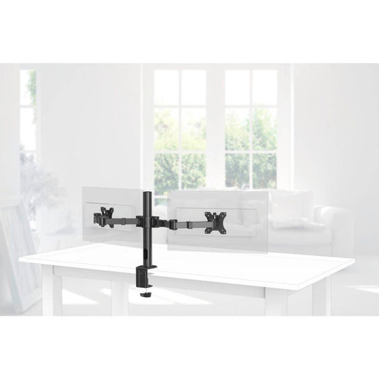 hama Monitor-Halterung FULLMOTION 00 schwarz für 2 Monitore, Tischklemme | 118494