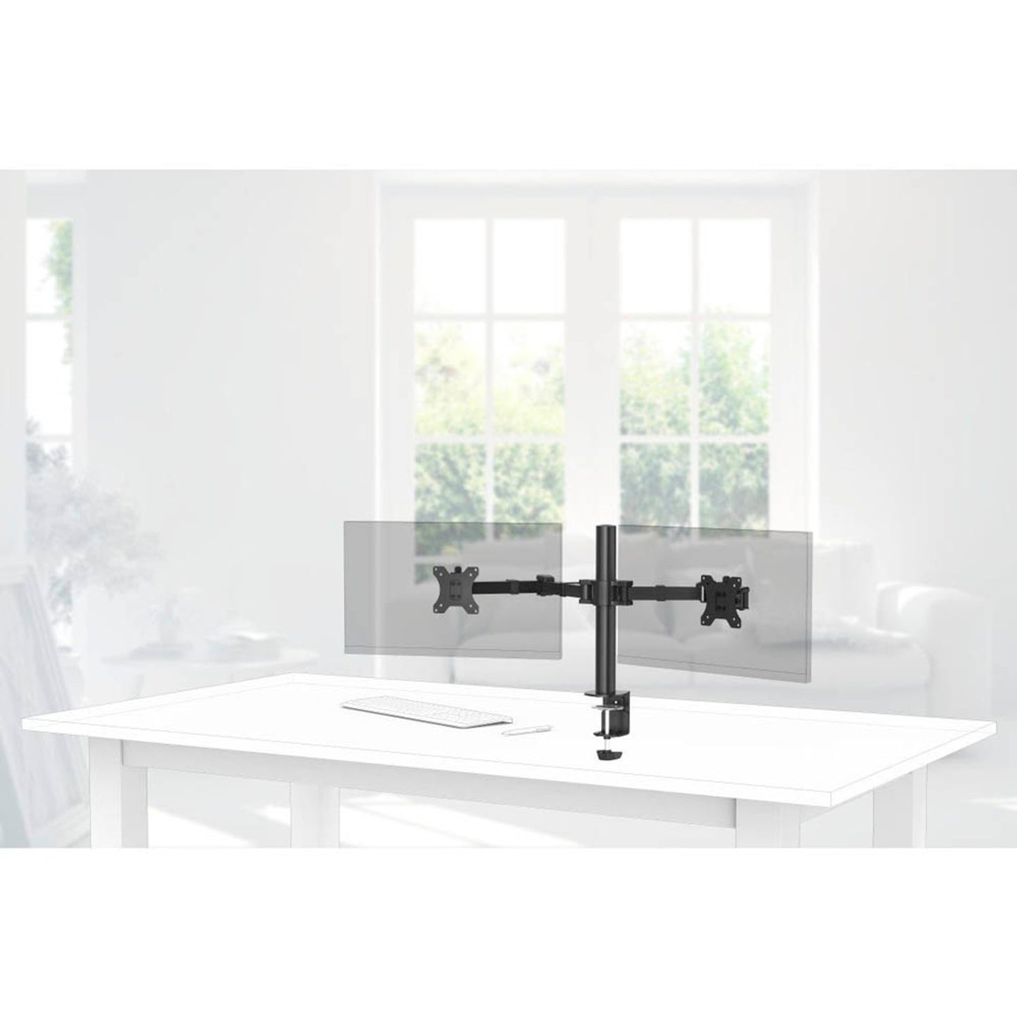 hama Monitor-Halterung FULLMOTION 00 schwarz für 2 Monitore, Tischklemme | 118494