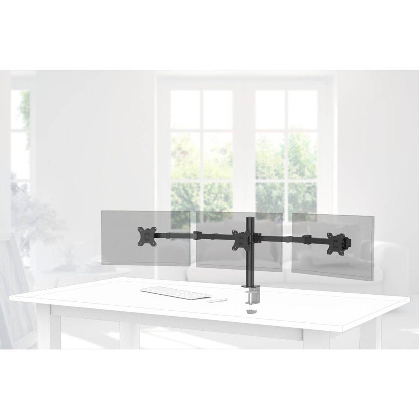 hama Monitor-Halterung FULLMOTION 00 schwarz für 3 Monitore, Tischklemme | 118495