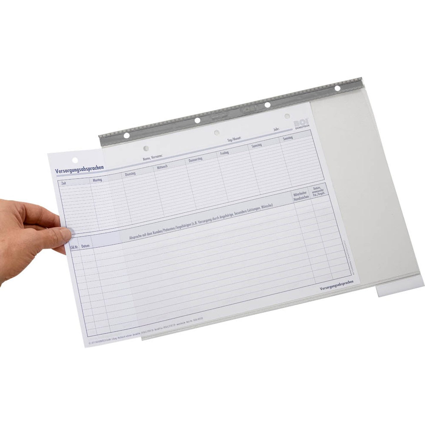 BOI Organisationshüllen DIN A4 transparent genarbt | 9205-00637 | 1 Pack = 6 St.