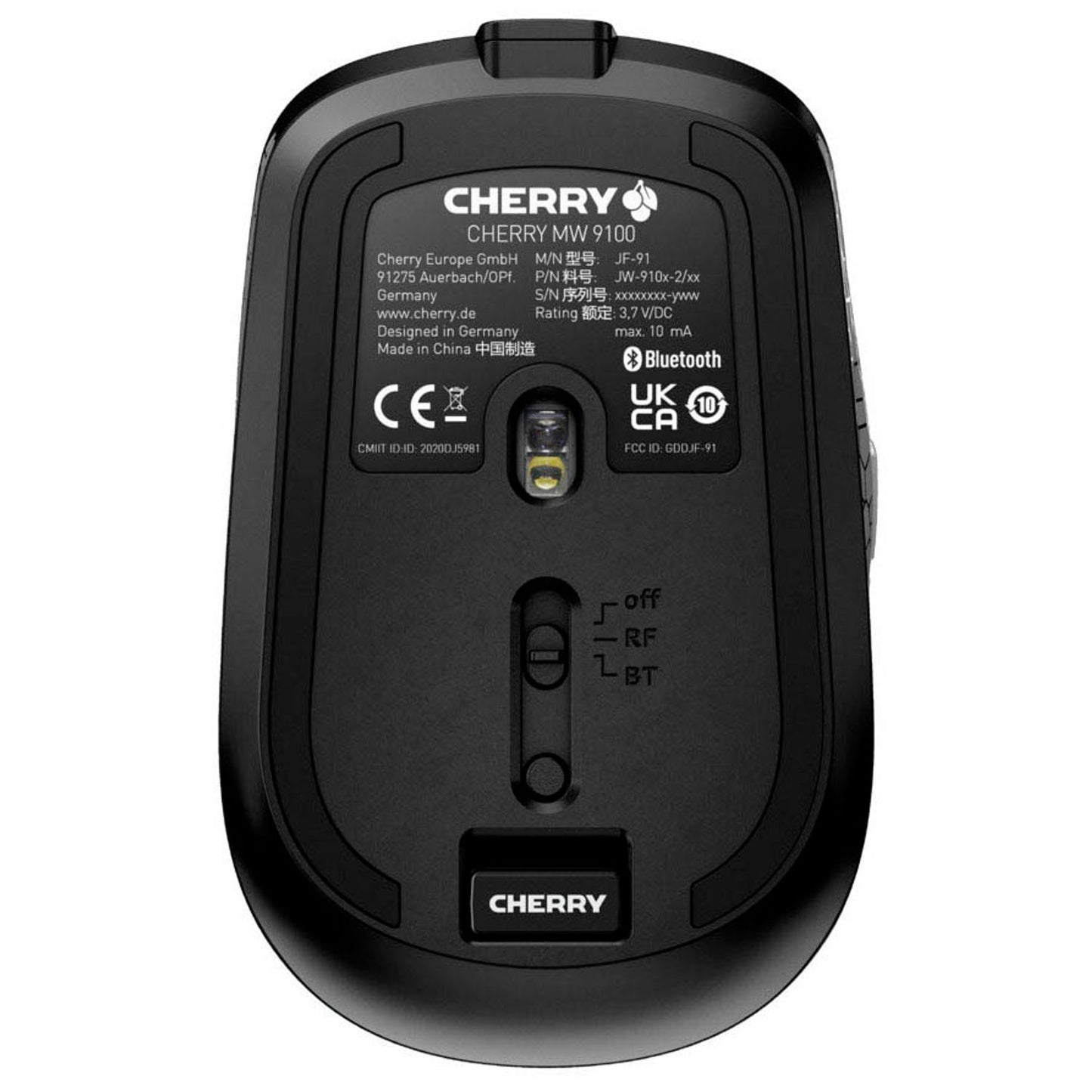 CHERRY MW 9100 Maus kabellos schwarz, silber | JW-9100-2