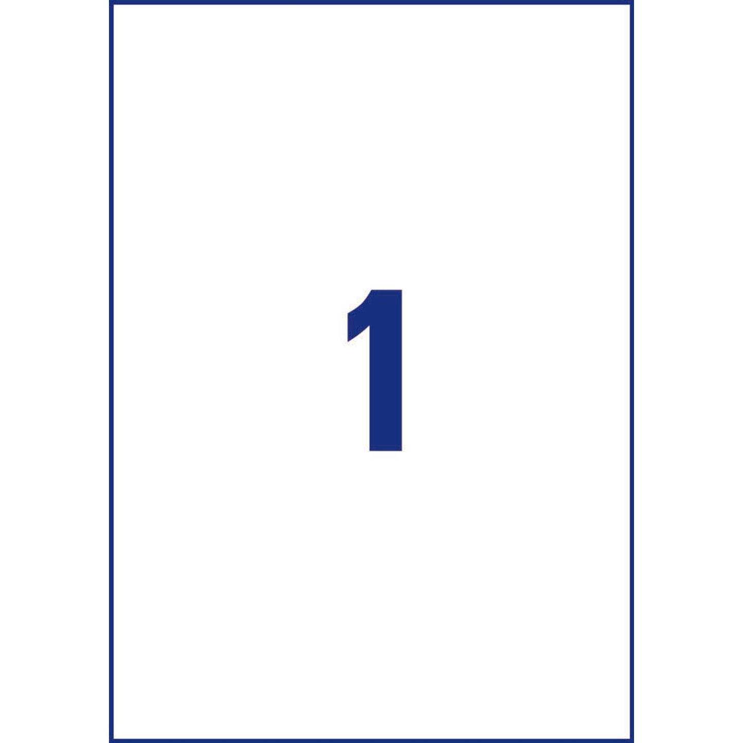 AVERY Zweckform resistente Folienetiketten weiß 210,0 x 297,0 mm | L7917-10 | 1 Pack = 10 Blatt