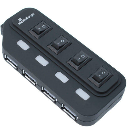MediaRange USB-Hub 4-fach schwarz | MRCS505