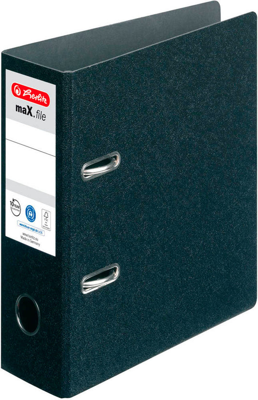 herlitz maX.file Ordner schwarz Karton 7,5 cm DIN A5,