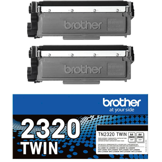 brother TN-2320TWIN schwarz Toner, 2er-Set | TN2320TWIN | 1 Pack = 2 St.
