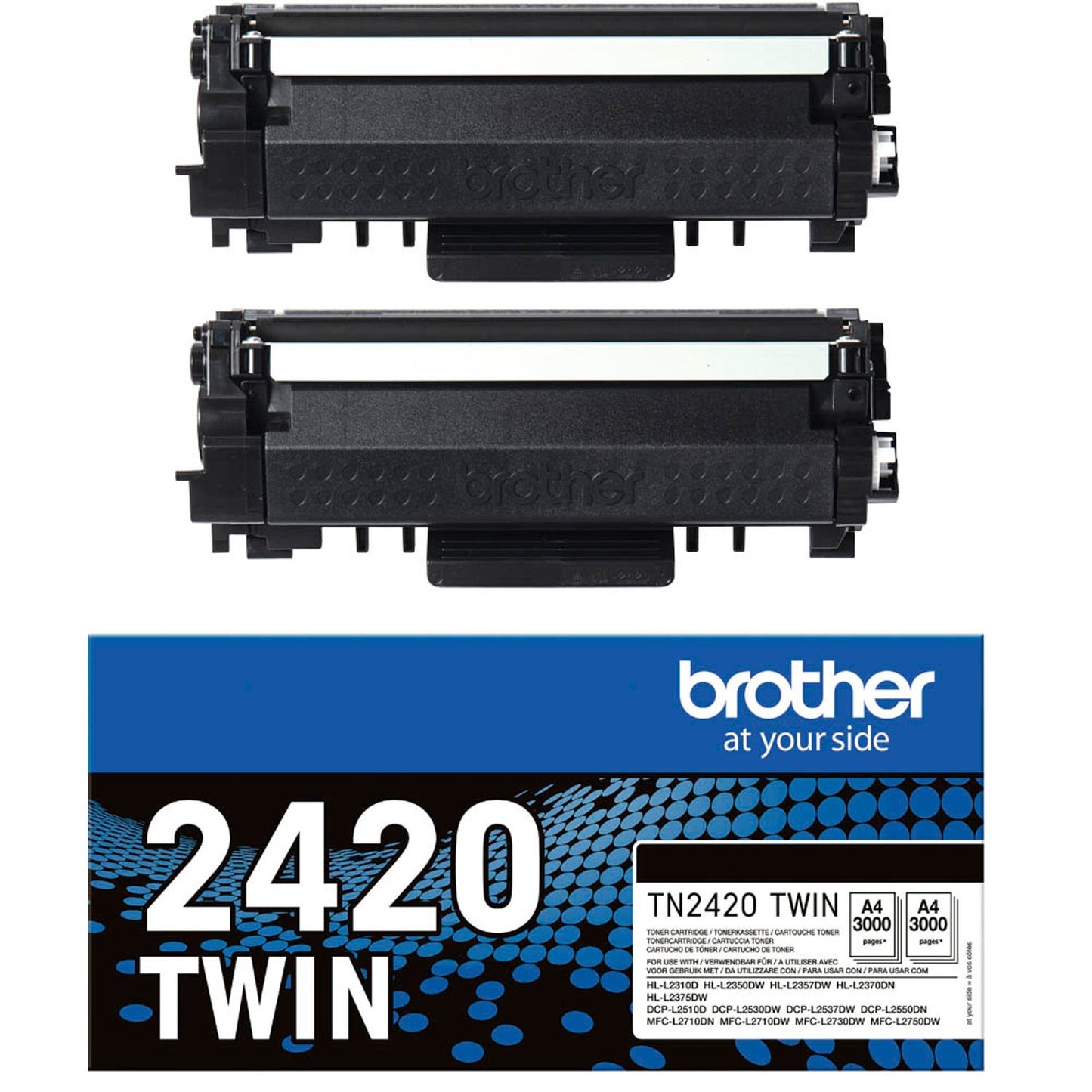 brother TN-2420TWIN schwarz Toner, 2er-Set | TN2420TWIN | 1 Pack = 2 St.