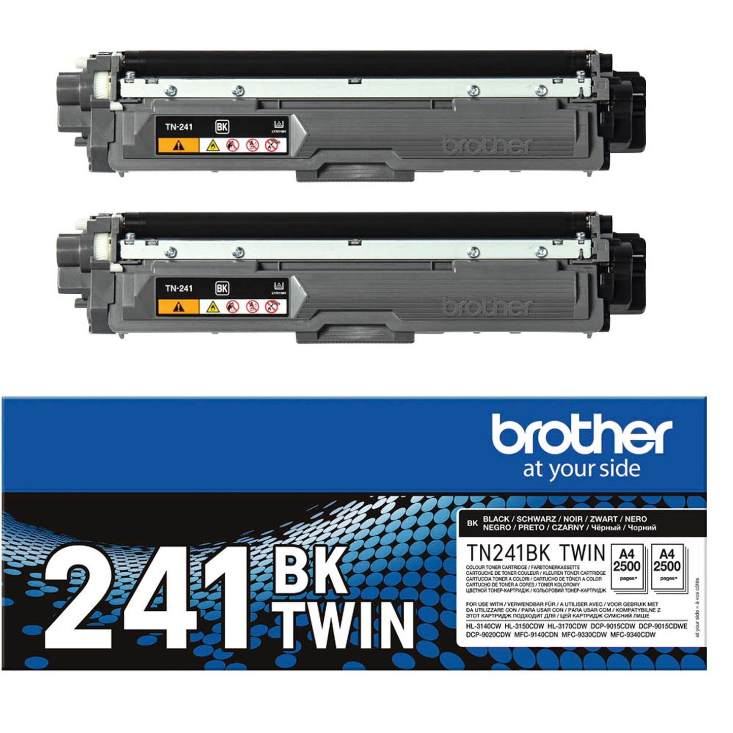brother TN-241BKTWIN schwarz Toner, 2er-Set | TN241BKTWIN | 1 Pack = 2 St.