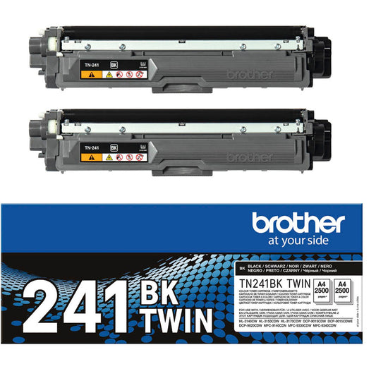 brother TN-241BKTWIN schwarz Toner, 2er-Set | TN241BKTWIN | 1 Pack = 2 St.
