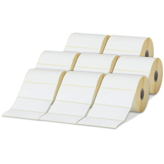 brother Etikettenrollen für Etikettendrucker weiß, 102,0 x 50,0 mm, 8 x 1050 Etiketten | BDE1J050102102 | 1 Pack = 8 St.