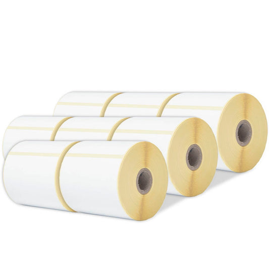 brother Etikettenrollen für Etikettendrucker weiß, 102,0 x 152,0 mm, 8 x 350 Etiketten | BDE1J152102102 | 1 Pack = 8 St.