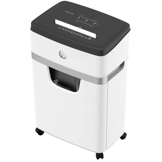 HP OneShred 12MC Aktenvernichter mit Partikelschnitt P-5, 2 x 15 mm, bis , weiß | 2806