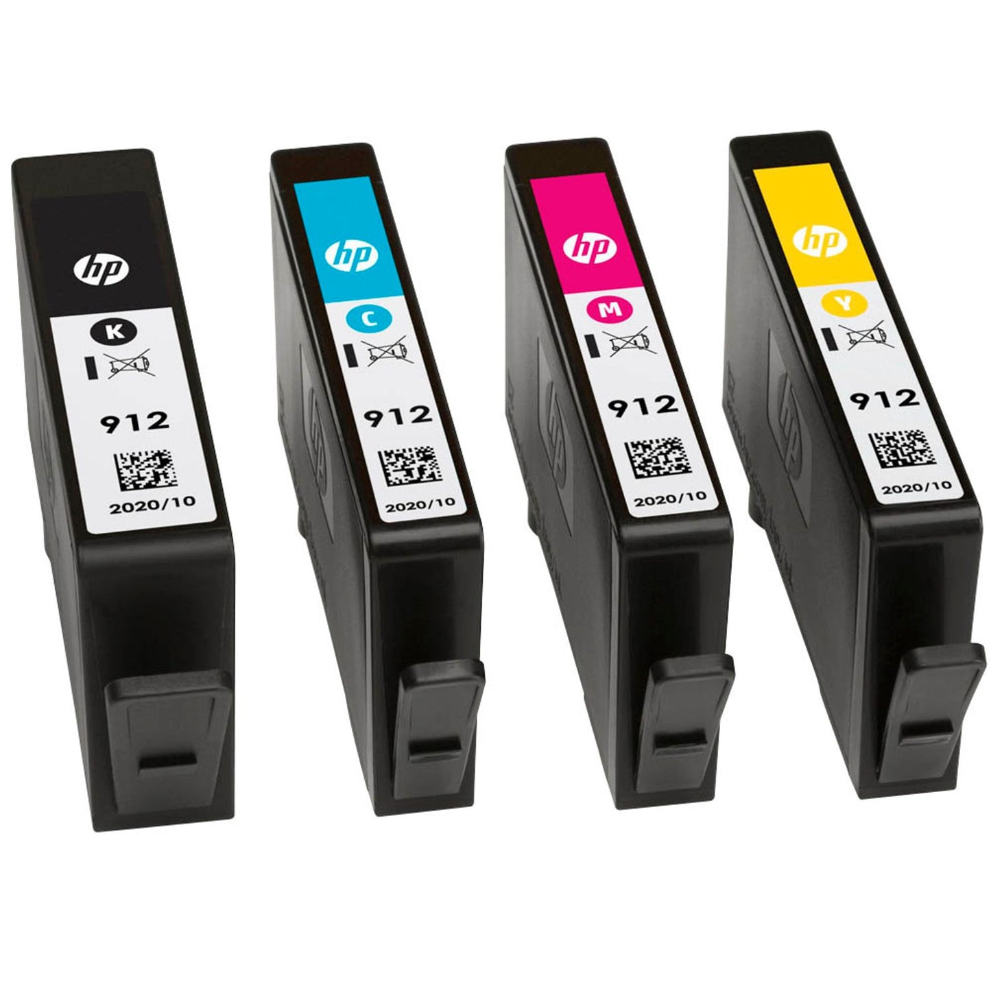 HP 912 () schwarz, cyan, magenta, gelb Druckerpatronen, 4er-Set | 6ZC74AE | 1 Pack = 4 St.
