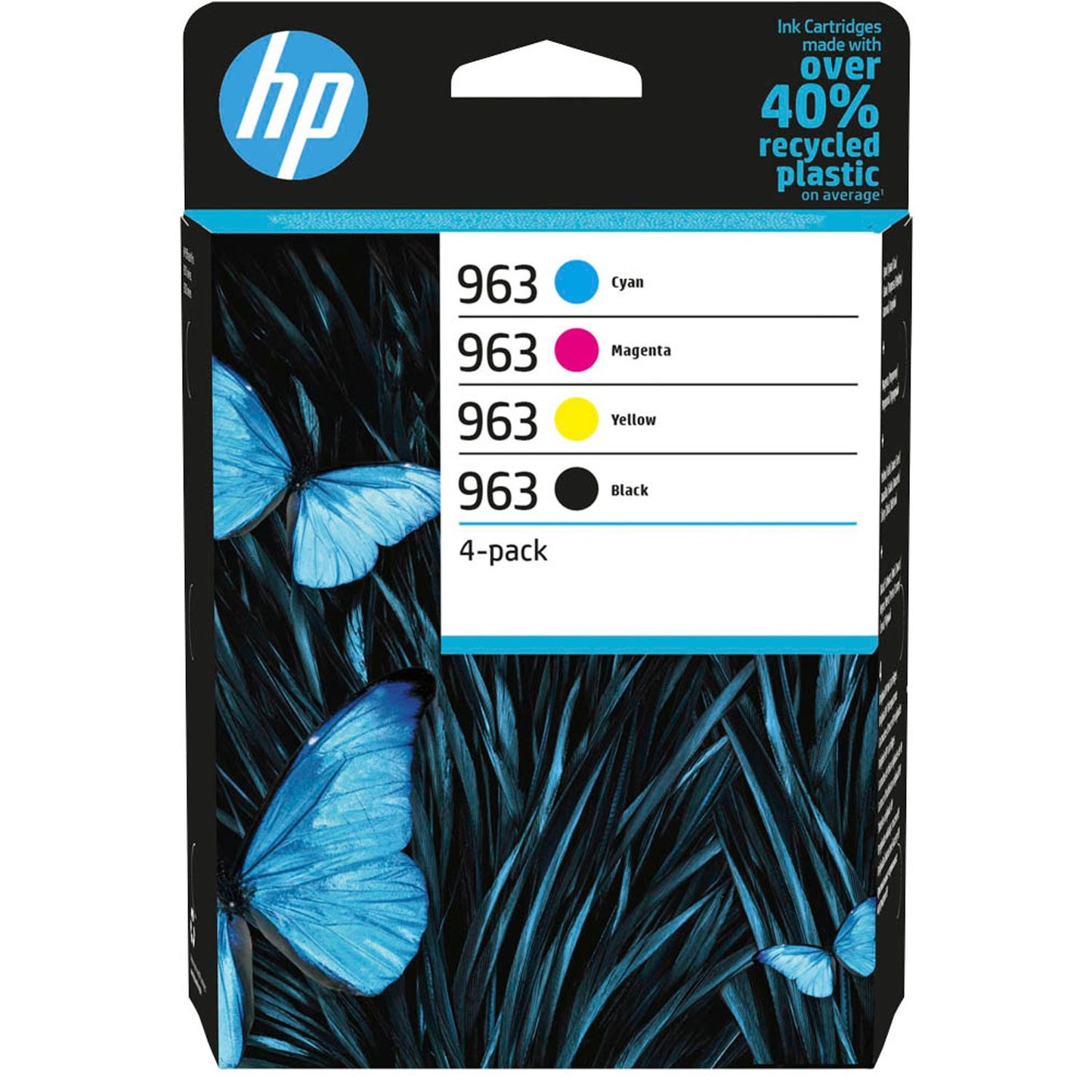 HP 963 () schwarz, cyan, magenta, gelb Druckerpatronen, 4er-Set | 6ZC70AE | 1 Pack = 4 St.