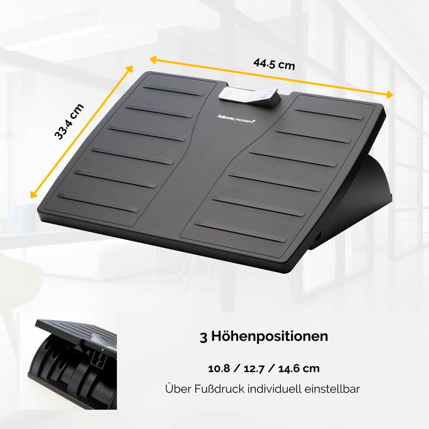 Fellowes Fußstütze Office Suites™ Microban® schwarz Kunststoff | 8035001