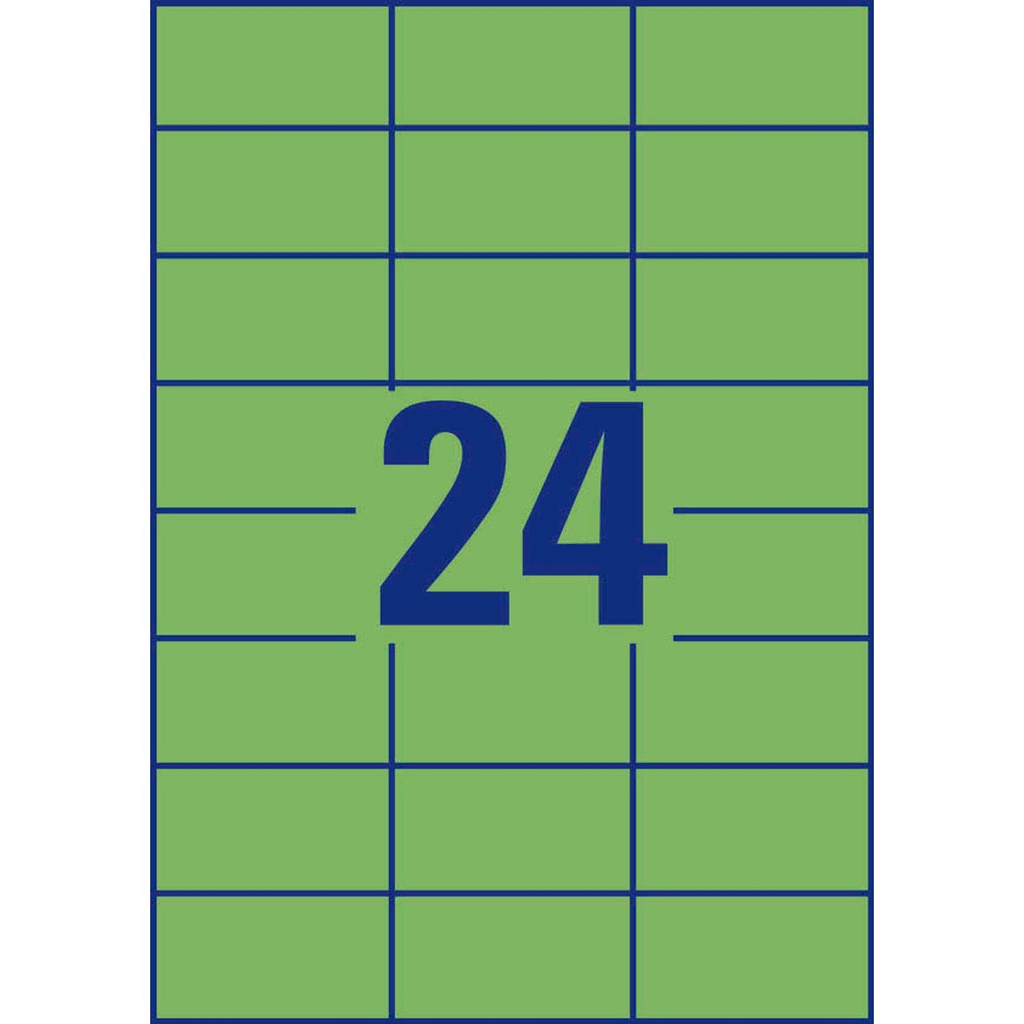 AVERY Zweckform Etiketten grün 70,0 x 37,0 mm | 3450 | 1 Pack = 100 Blatt