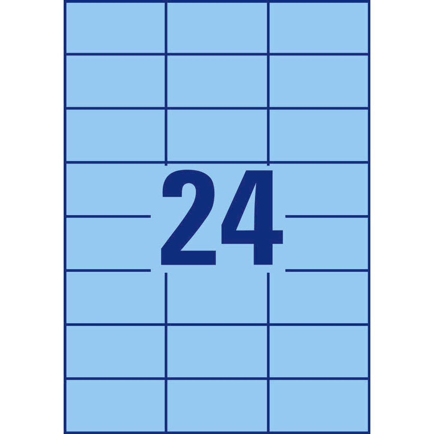 AVERY Zweckform Etiketten blau 70,0 x 37,0 mm | 3449 | 1 Pack = 100 Blatt