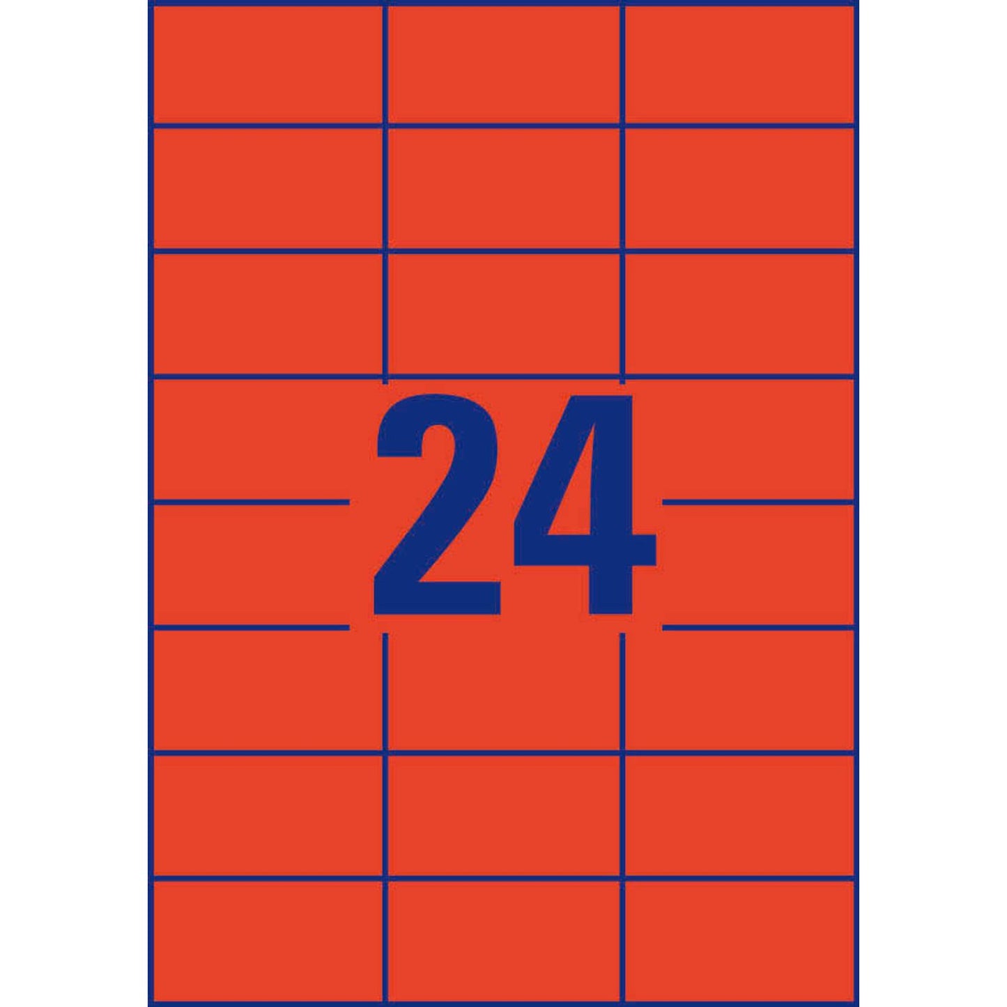 AVERY Zweckform Etiketten rot 70,0 x 37,0 mm | 3448 | 1 Pack = 100 Blatt