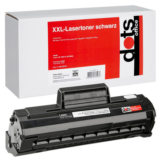 dots schwarz Toner kompatibel zu HP 106A XL (W1106A) | 2556,5000-DOTS