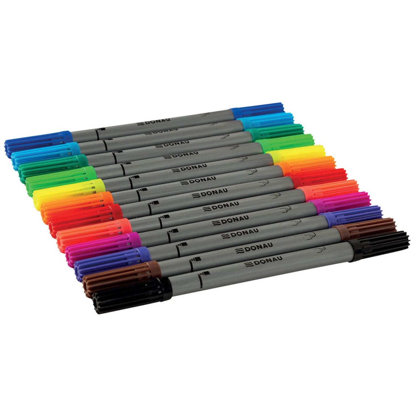 DONAU Filzstifte farbsortiert | 322142 | 1 Pack = 12 St.