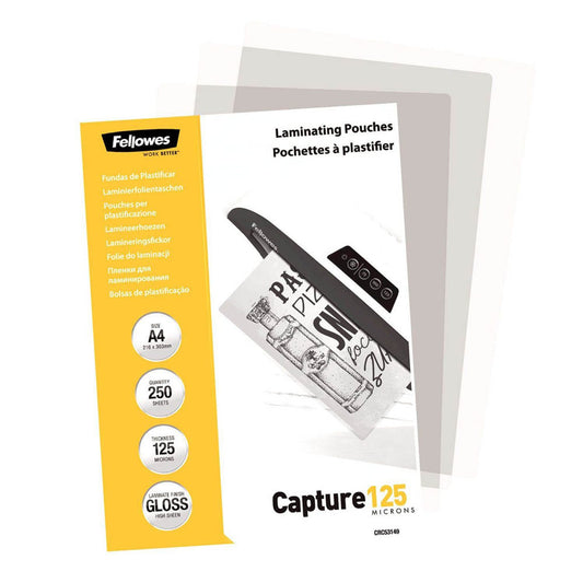 250 Fellowes Laminierfolien glänzend für A4,
