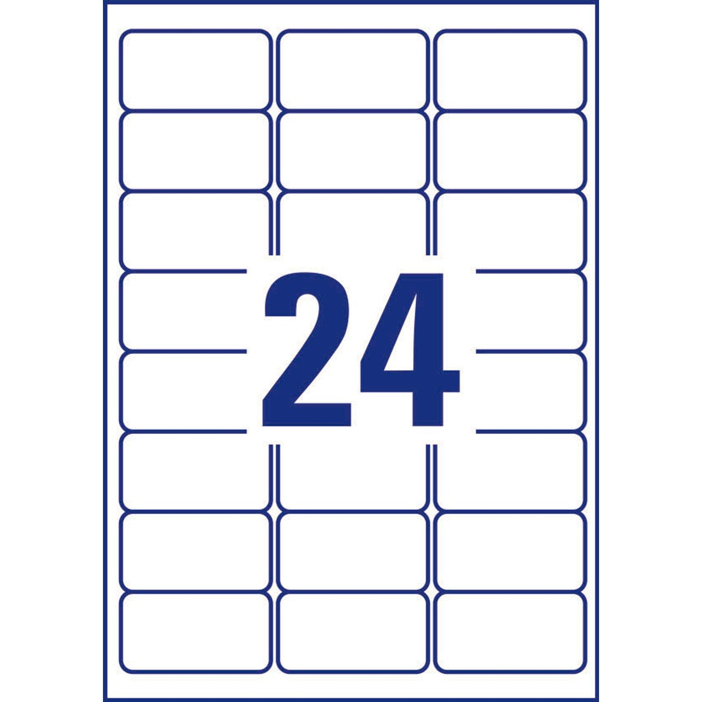 AVERY Zweckform abziehsichere Folienetiketten weiß 63,5 x 33,9 mm | L6146-20 | 1 Pack = 20 Blatt