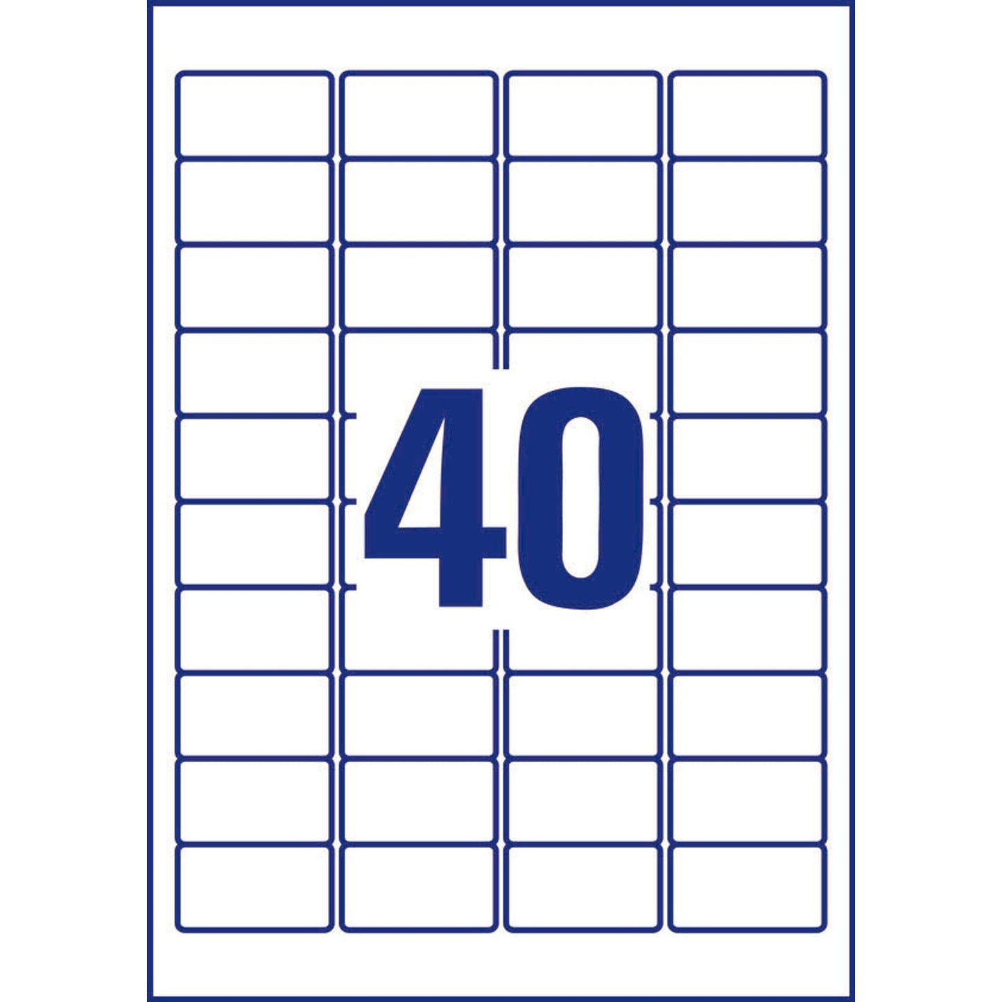 AVERY Zweckform Folien-Adressetiketten transparent 45,7 x 25,4 mm | L4770-25 | 1 Pack = 25 Blatt